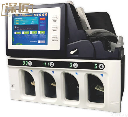 Trieuse de la devise 4+1 de Shenjiang de billet de banque de forme physique de trieuse d'argent liquide multi de billet de banque